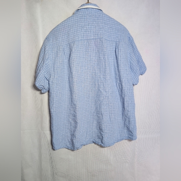 Vintage Cubavera Light Blue Checkered Men's Shirt Sz L - Picture 4 of 5